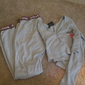 Chicago bulls 2 piece crop set